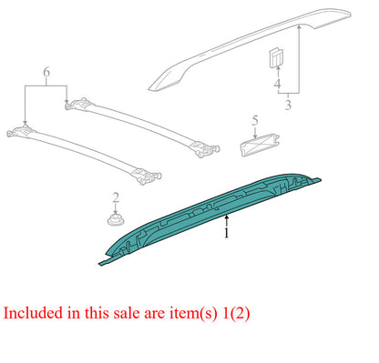 84016251 2010-2017 GMC Terrain FL FR Roof Luggage Carrier Side Rails Used 84016251 OEM