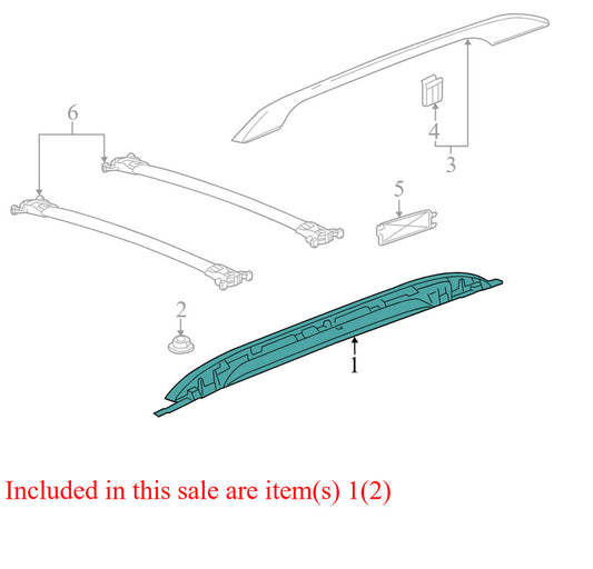 84016251 2010-2017 GMC Terrain FL FR Roof Luggage Carrier Side Rails Used 84016251 OEM