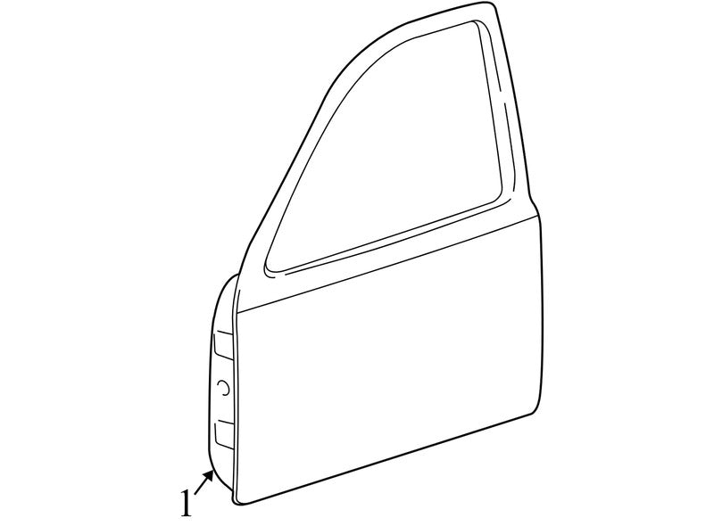 5W1Z5420124BA 2004-2010 Lincoln Town Car Driver FL Door Shell Used 5W1Z5420124BA OEM