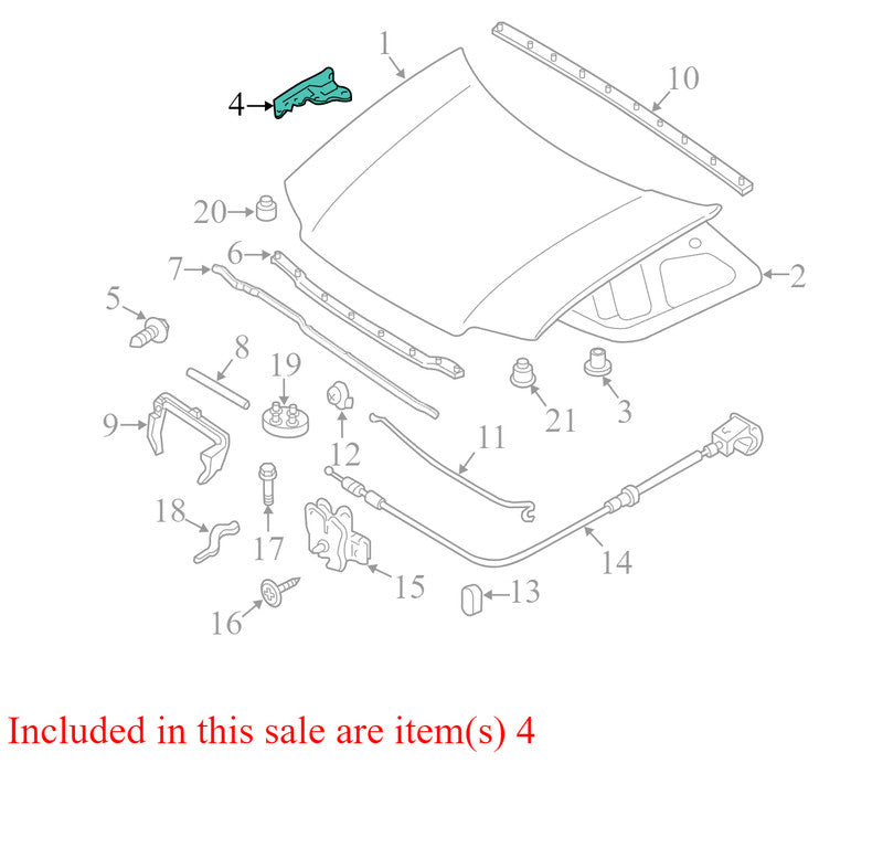 8L8Z16796A 2008-2012 Ford Escape Passenger RH Hood Hinge Used OEM 8L8416800AA