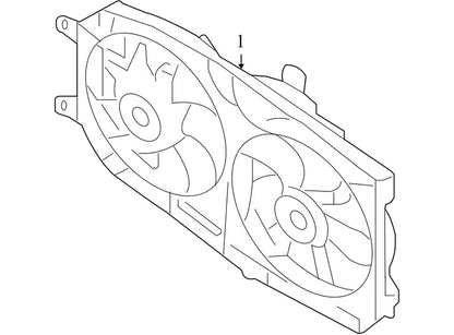 5F9Z8C607BM 2005-2007 Ford Freestyle Engine Cooling Fan Assembly Used OEM 5F9Z8C607BM