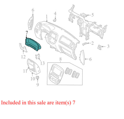 YL8X78044D70A 2002-2007 Ford Escape Instrument Cluster Bezel Used OEM YL8Z78044D70CAA