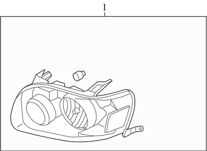 7L8Z13008A 2005-2007 Ford Escape Driver Left Headlight Used OEM 7L8Z13008A