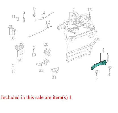 72680S9A003 2002-2006 Honda CR-V Passenger Rear RR Exterior Door Handle Used OEM 72680S9A003