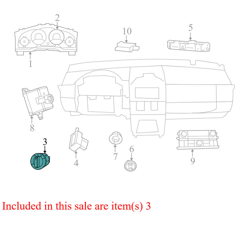 68072001AC  2015-2018 Dodge Grand Caravan Headlight Switch Used 68072001AC OEM