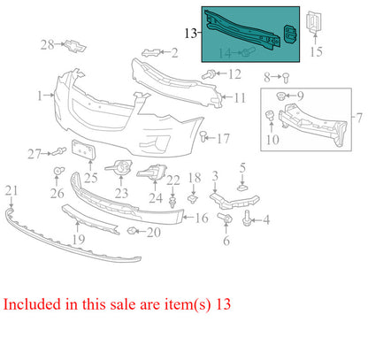 20970333 2010-2017 Chevrolet Equinox Front Bumper Impact Bar Used OEM 20970333