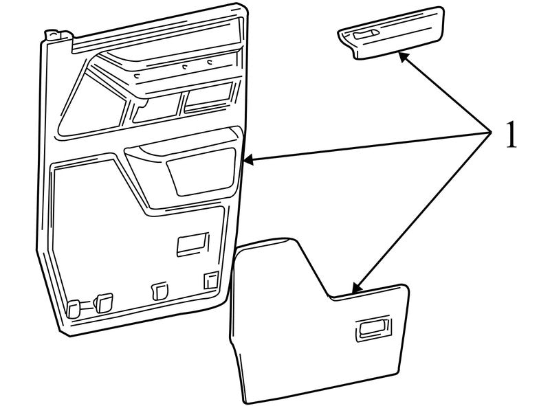 P1NY641DSAA 1997-2004 Ford E-150 Econoline FR Door Interior Trim Panel Used 3C2Z1523942BAA