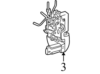 5109860AA 2001-2007 Chrysler Town &amp; Country Passenger FR Door Lock Actuator Used OEM