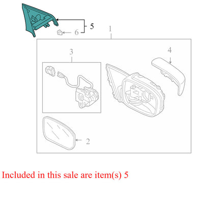 6220SDAA10M1 2003–2007 Honda Accord Passenger Right Door Mirror Cover Sail Panel OEM 76220SDA