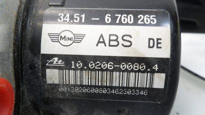 6760266 2002-2003 Mini Cooper ABS Hydraulic Assembly 1.6L Used 34516765324 OEM