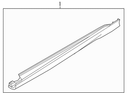 BM51A10154AL 2012-2014 Ford Focus Passenger FR Rocker Panel Guard Used CP9Z5810176B OEM