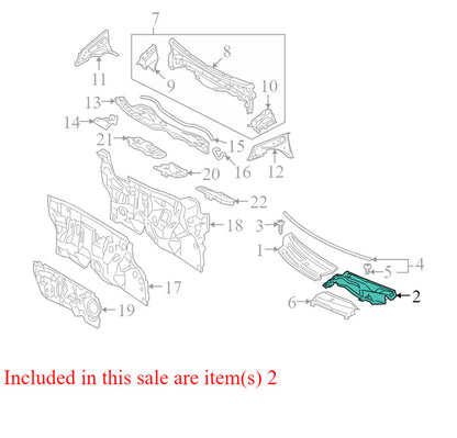 5570952050 2007-2011 Toyota Yaris Windshield Wiper Cowl Trim Piece Used OEM 5570952050 