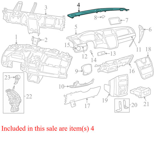 1SE86DX9AD 2015-2018 Dodge Grand Caravan Dashboard Air Vent Trim Used 1SE86DX9AD OEM
