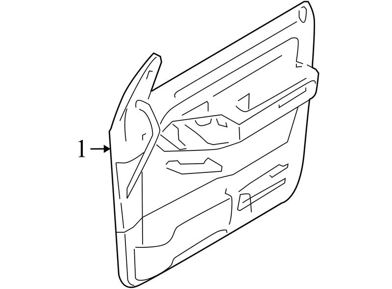 8L9Z7823942HA 2006-2010 Mercury Mountaineer Driver FL Interior Door Panel Used OEM 