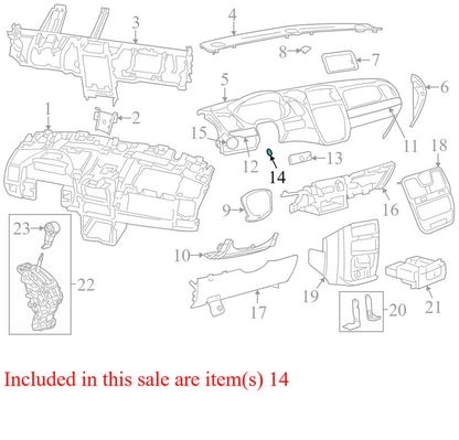 5026272AC 2011-2016 Chrysler Town &amp; Country Ignition Switch Bezel Used 1RB73AAAAB OEM