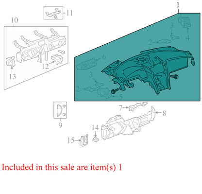 22807350 2009-2012 Chevrolet Traverse Upper Dashboard Panel Assembly Used 20926033 OEM