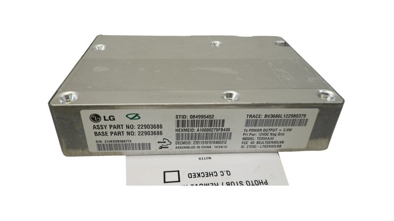 22903686 2013 Buick Verano Mobile Phone Control Module Used 22903686 (OnStar, opt UE1)