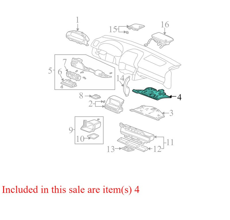 77305S9AA00ZB 2002-2006 Honda CR-V Driver Lower Hush Panel Knee Bolster Used OEM 77306-S9A-A
