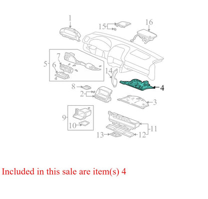 77305S9AA00ZB 2002-2006 Honda CR-V Driver Lower Hush Panel Knee Bolster Used OEM 77306-S9A-A