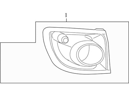 25954942 25954942 2008-2012 Buick Enclave Right QTR Panel Mounted Tail Light Assembly