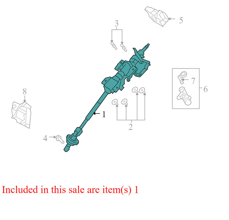9T4Z3524A 2007-2010 Lincoln MKX Steering Column Used 9T4Z3524A OEM