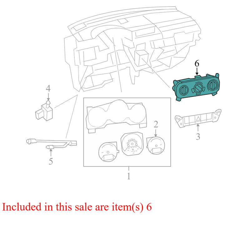 55111874AB 2007-2009 Dodge Caliber HVAC Temperature Control Panel Used 55111874AB OEM