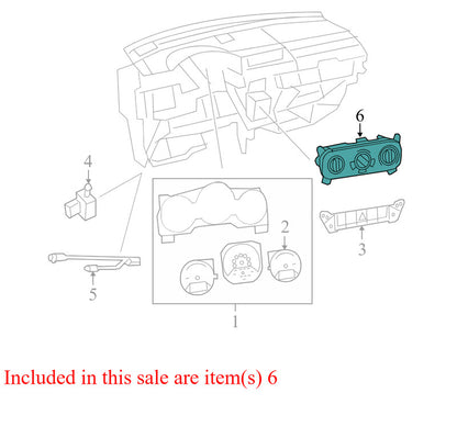 55111874AB 2007-2009 Dodge Caliber HVAC Temperature Control Panel Used 55111874AB OEM