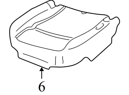 4W1Z54632A22AB 2010 Lincoln Town Car Front Right FR Seat Cushion Pad Used OEM 4W1Z54632A22AB 