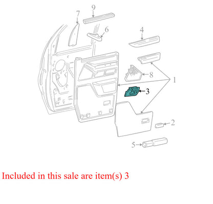 F7UB1522634ADW 2000 Ford E-150 Econoline Front Right Interior Door Handle Trim Used 6C2Z1522634