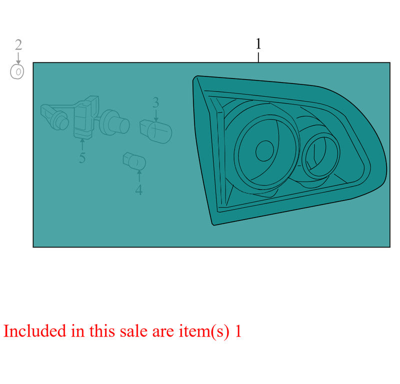 25889253 2008-2012 Buick Enclave RL Lid Mounted Tail Light Assembly Used 25889253 OEM