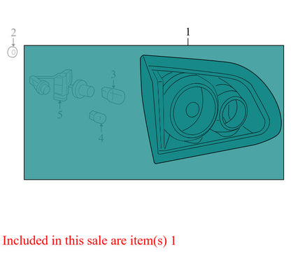 25889253 2008-2012 Buick Enclave RL Lid Mounted Tail Light Assembly Used 25889253 OEM