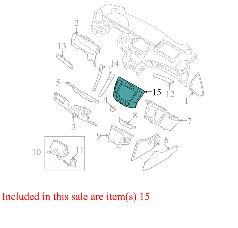 847413K6904N 2009-2010 Hyundai Sonata Instrument Panel Bezel Used 847413K6904N OEM