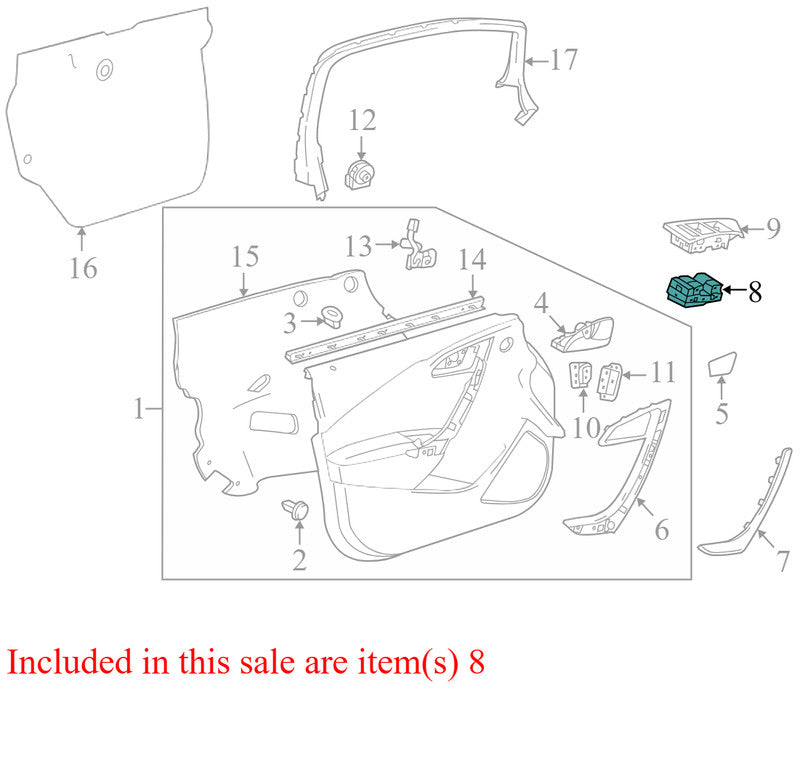 22747944 2012-2014 Verano Driver Front Left Door Window Switch Used 22747944 w/o opt AED
