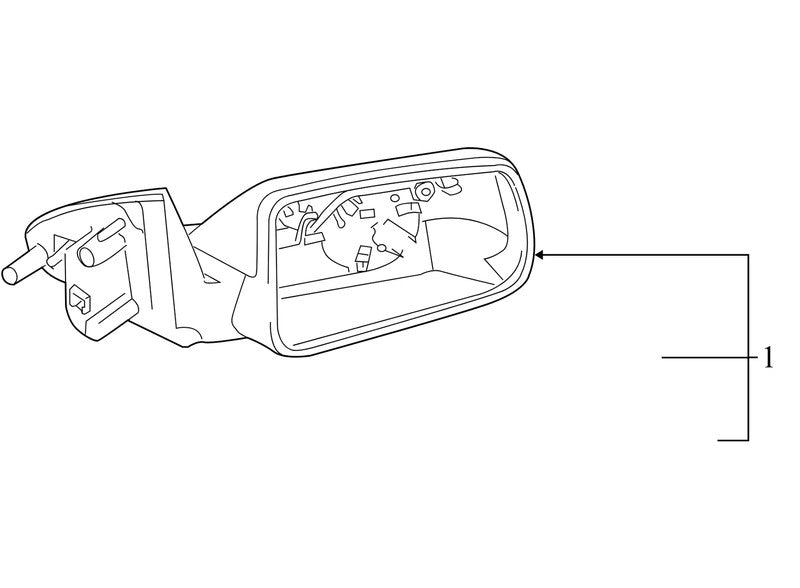 8S4Z17683CA 2008-2011 Ford Focus FR Door Mirror Power Non Heated Used 8S4Z17683CA OEM