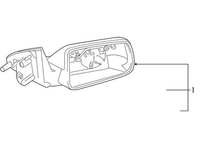 8S4Z17683CA 2008-2011 Ford Focus FR Door Mirror Power Non Heated Used 8S4Z17683CA OEM