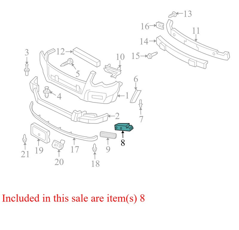 7A2Z17C947A 2007-2010 Ford Explorer Bumper Bracket Support Right 7A2Z17C947A