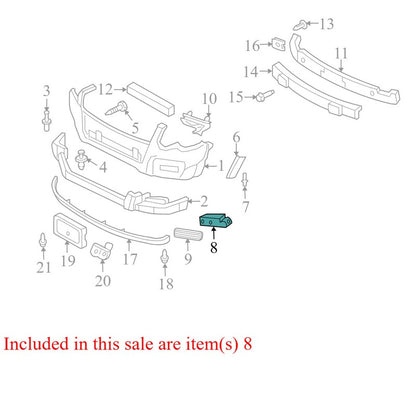 7A2Z17C947A 2007-2010 Ford Explorer Bumper Bracket Support Right 7A2Z17C947A