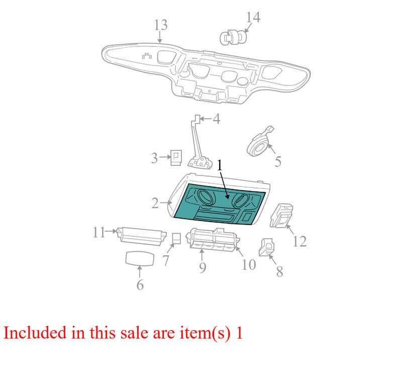 1XN34HDAAB 2011-2016 Chrysler Town &amp; Country FU Overhead Console Used 1XN34HDAAB OEM