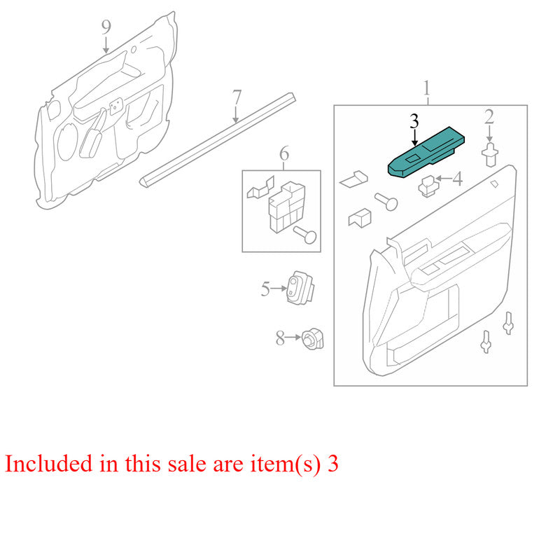 8L8T14540ACW 2006-2010 Mercury Mariner FL Master Window Switch Used 8E6Z14527AA OEM