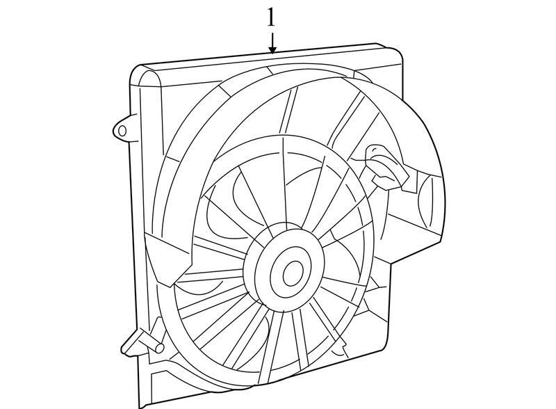 68033228AA 2008-2012 Jeep Liberty Engine Cooling Fan Assembly Used OEM 68033228AA