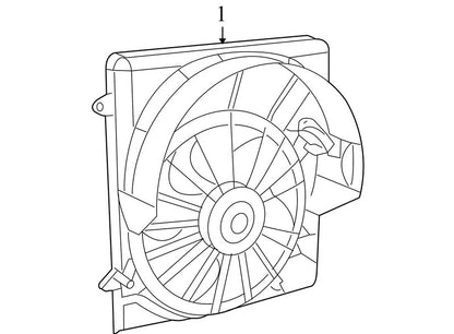 68033228AA 2008-2012 Jeep Liberty Engine Cooling Fan Assembly Used OEM 68033228AA