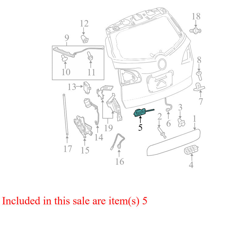 13503467 2009-2016 Buick Enclave Rear Liftgate Latch Used 13503467 OEM