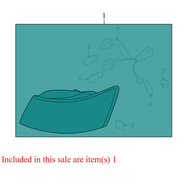 924020A500 2009-2010 Hyundai Sonata Driver RL Tail Light Assembly Used 924020A500 OEM