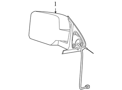 57010076AF 2008-2012 Jeep Liberty Passenger Right Door Mirror Used OEM 57010076AD