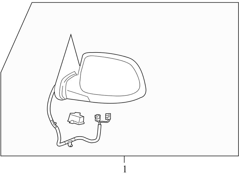 15124827 1999-2006 Chevrolet Silverado 1500 Passenger Right Door Mirror Used OEM 15124827