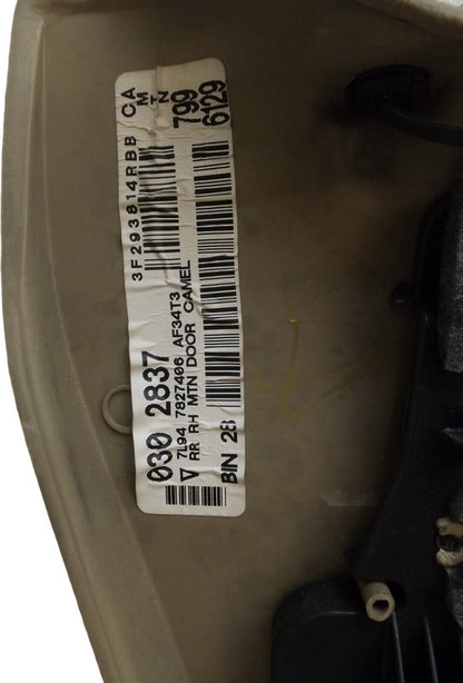 6L9Z7827407CAB 2006-2010 Mercury Mountaineer Passenger Rear RR Interior Door Panel Used OEM