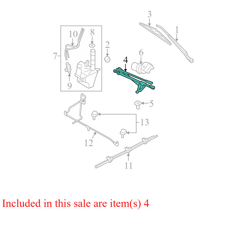 9L8Z17566A 2008-2012 Ford Escape Windshield Wiper Motor &amp; Transmission Used OEM 