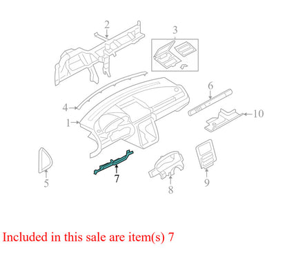 5F9374044F08A 2005-07 Ford 500 Driver FL Instrument Panel Knee Bolster Used 5F9374044F08A OEM