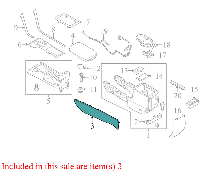 L0175167 2010-2012 Lincoln MKZ Right Center Console Trim Panel Used OEM L0175167