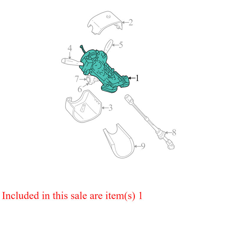 55115970AI 1999-2004 Jeep Grand Cherokee Steering Column Assembly Used OEM 55115970AI